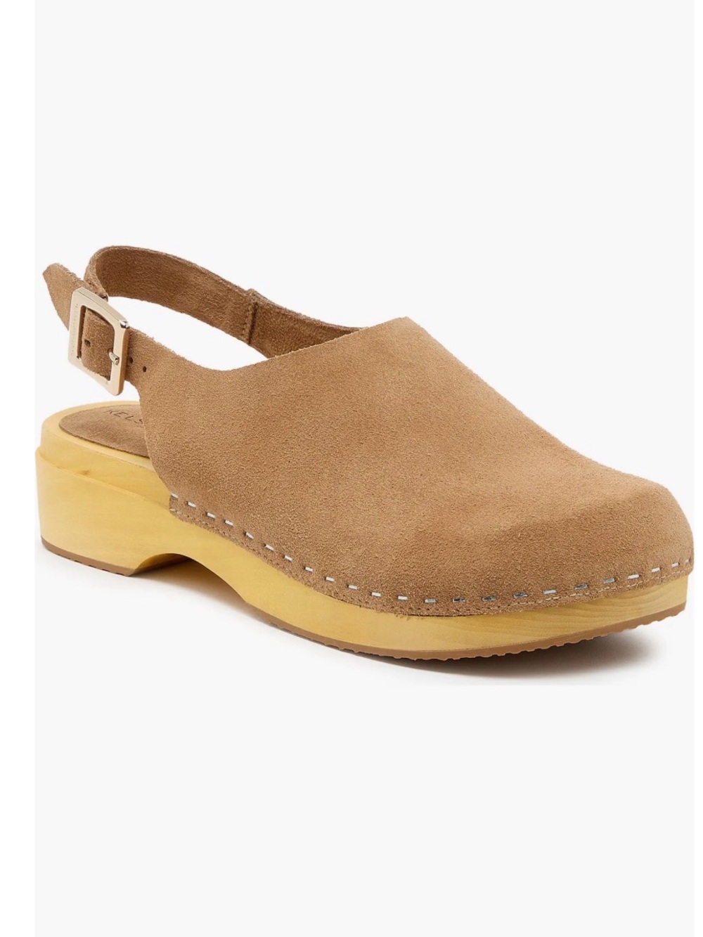 Kelsi Dagger Tan Suede Slingback Clog